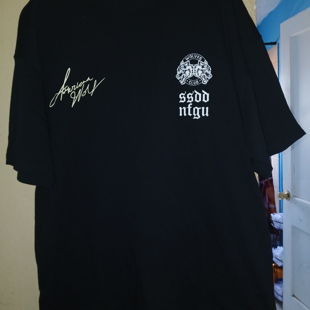 Black Graphic Men's Tee with Signature Design